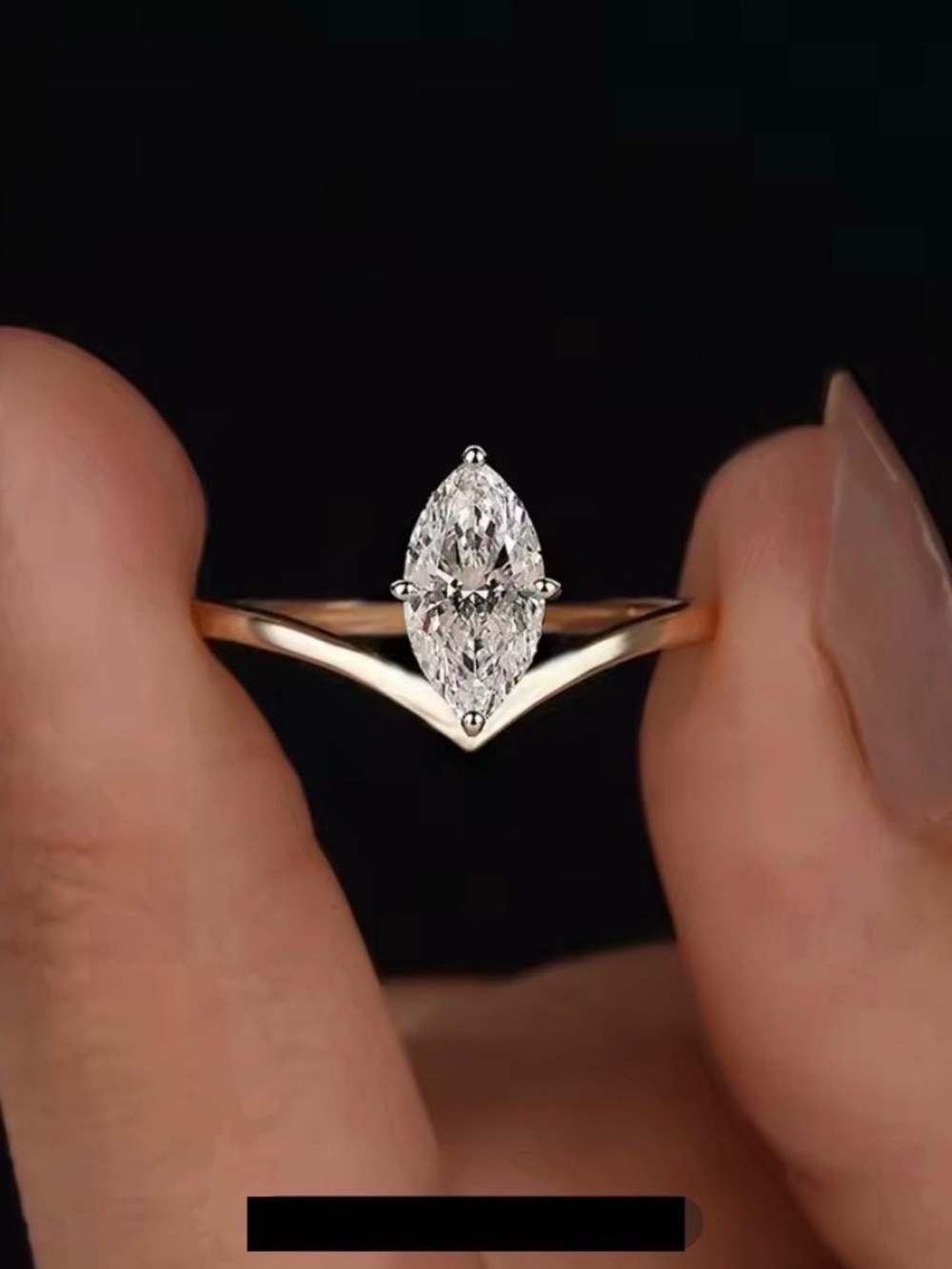 3CT Marquise Cut Lab Created Diamond 14K Gold Plated 925 Silver